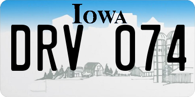 IA license plate DRV074