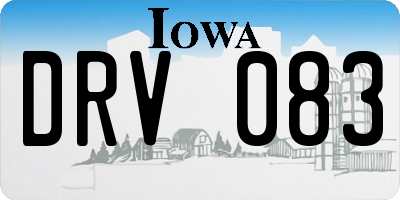 IA license plate DRV083