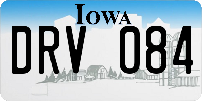 IA license plate DRV084