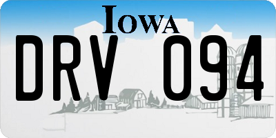 IA license plate DRV094