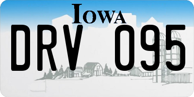 IA license plate DRV095