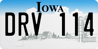IA license plate DRV114