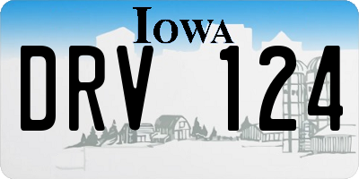 IA license plate DRV124