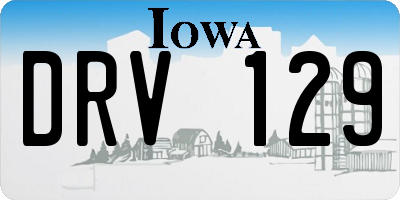 IA license plate DRV129
