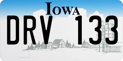 IA license plate DRV133