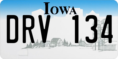IA license plate DRV134