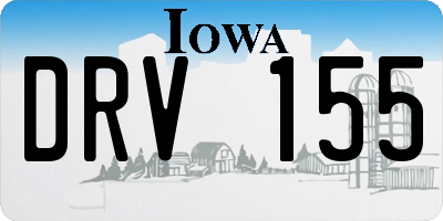 IA license plate DRV155