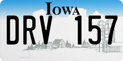 IA license plate DRV157