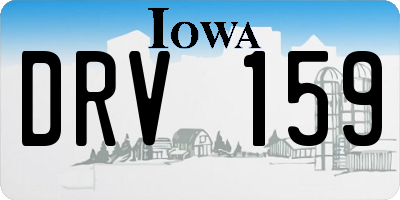 IA license plate DRV159