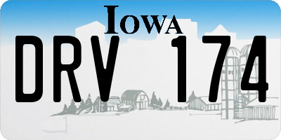 IA license plate DRV174