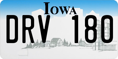 IA license plate DRV180