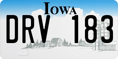 IA license plate DRV183