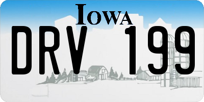 IA license plate DRV199