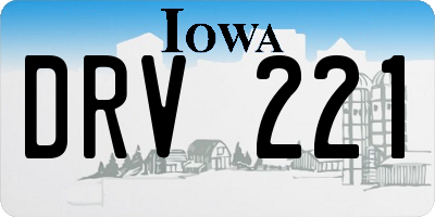 IA license plate DRV221
