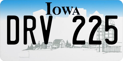 IA license plate DRV225