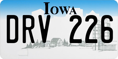 IA license plate DRV226