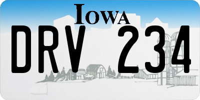 IA license plate DRV234