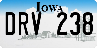 IA license plate DRV238