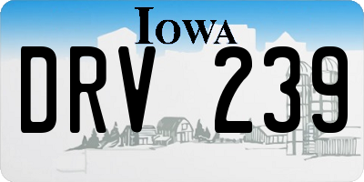 IA license plate DRV239