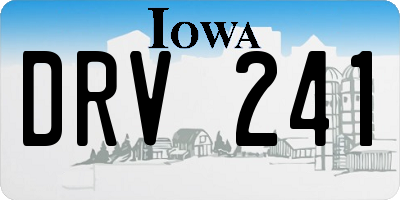 IA license plate DRV241