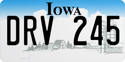 IA license plate DRV245