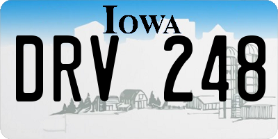 IA license plate DRV248
