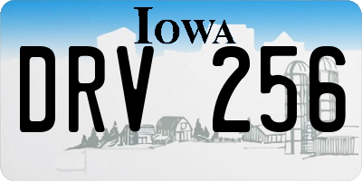 IA license plate DRV256