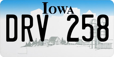 IA license plate DRV258