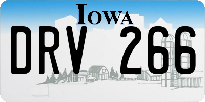 IA license plate DRV266