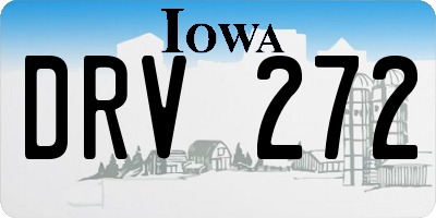 IA license plate DRV272