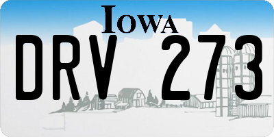 IA license plate DRV273