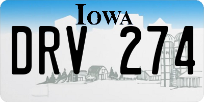 IA license plate DRV274