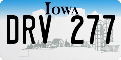 IA license plate DRV277