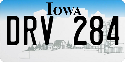 IA license plate DRV284