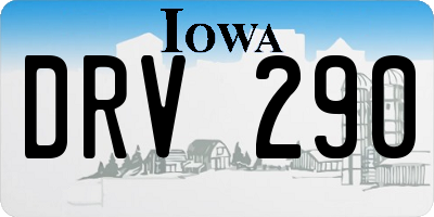 IA license plate DRV290