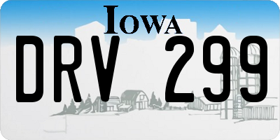 IA license plate DRV299
