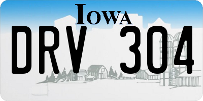 IA license plate DRV304