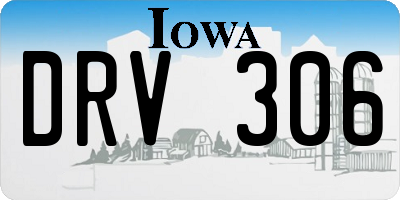 IA license plate DRV306