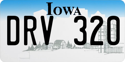IA license plate DRV320