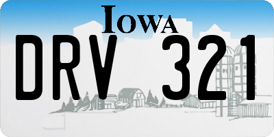 IA license plate DRV321
