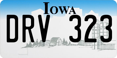 IA license plate DRV323
