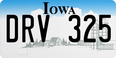 IA license plate DRV325