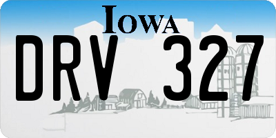 IA license plate DRV327