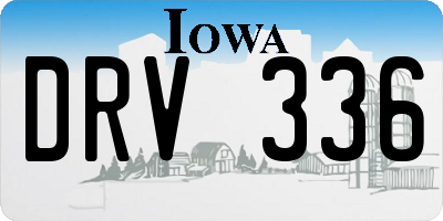 IA license plate DRV336