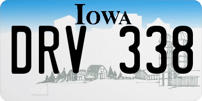 IA license plate DRV338