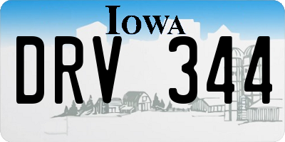 IA license plate DRV344