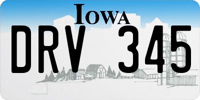 IA license plate DRV345
