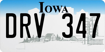 IA license plate DRV347