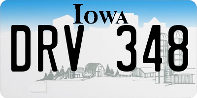 IA license plate DRV348