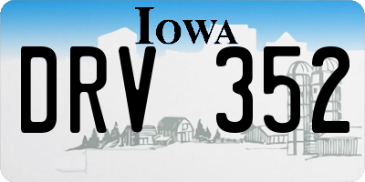 IA license plate DRV352